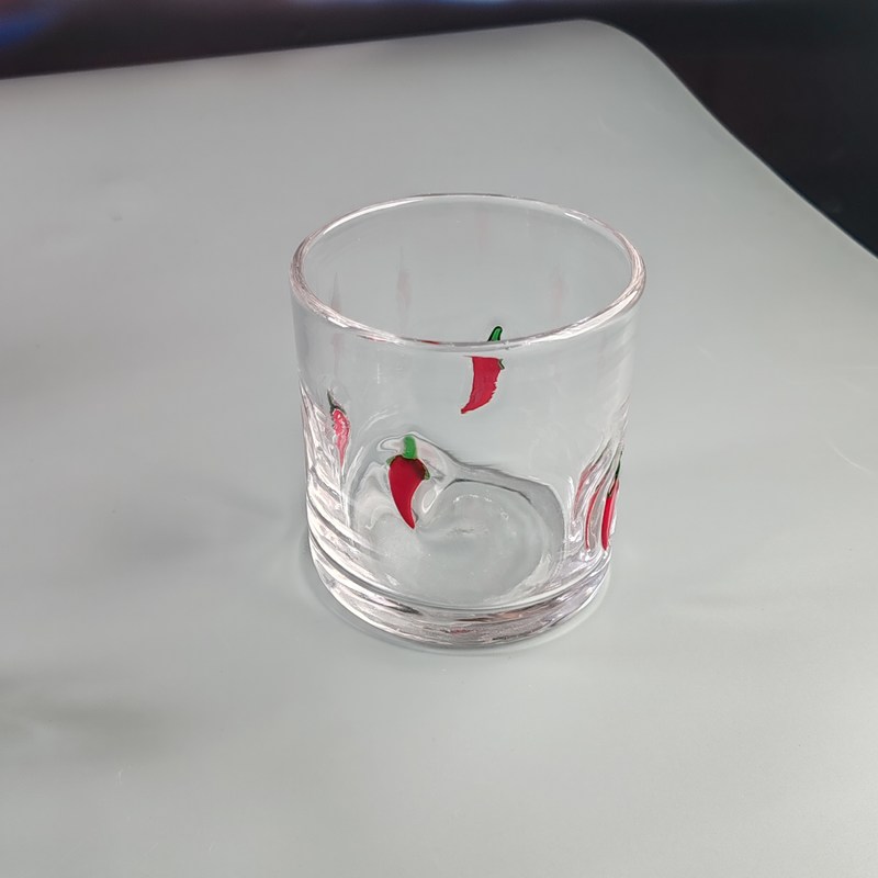 chất lượng 14oz Chili Decorative DOF Glass Heart Shape Water Tumbler Glasses Mexico Rock Glass Cup for Wedding Party Gift nhà máy sản xuất