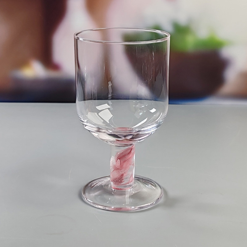 chất lượng Mexican Confetti Design Elegant Water Goblets Luxury Hand Blown Confetti Cocktails Glass Cup Romantic Short Stem Wine Glasses nhà máy sản xuất