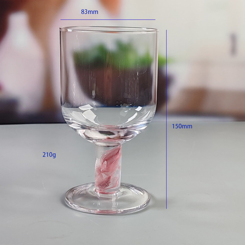 chất lượng Mexican Confetti Design Elegant Water Goblets Luxury Hand Blown Confetti Cocktails Glass Cup Romantic Short Stem Wine Glasses nhà máy sản xuất