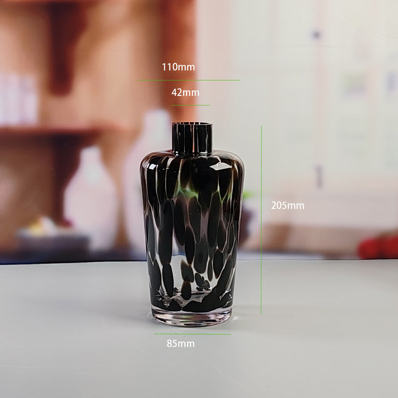 chất lượng Handmade Amber Glass Vase Modern Unique Vase for Table Centerpiece Decorative Flower Vases for Home Office Wedding(S size) nhà máy sản xuất