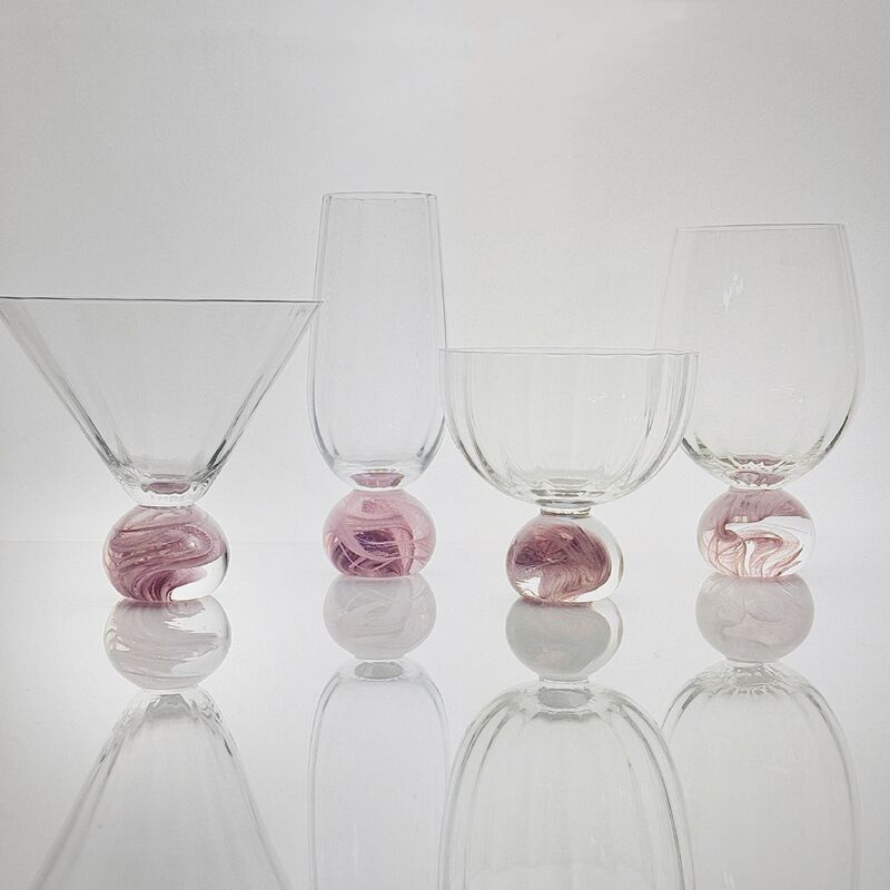 chất lượng High Clarity Pink Cloud Crystal Wine Glass Set Designed for in Restaurants Bars and Wine Tasting Events Offering Superior Presentation nhà máy sản xuất