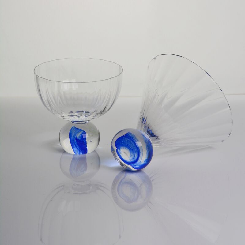 chất lượng Elegant Blue Cloud Crystal Wine Glass Set Ideal For Restaurants Hotels Bars And Catering Services Providing Superior Clarity And Style nhà máy sản xuất