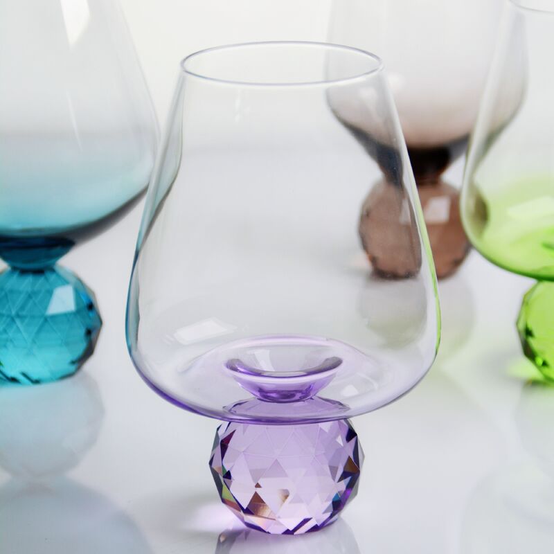 chất lượng Crystal Wine Glass Mouth Blown Hand Blown Glass with Color Gradient and Multiple Size Options Ideal for Parties and Gifts nhà máy sản xuất