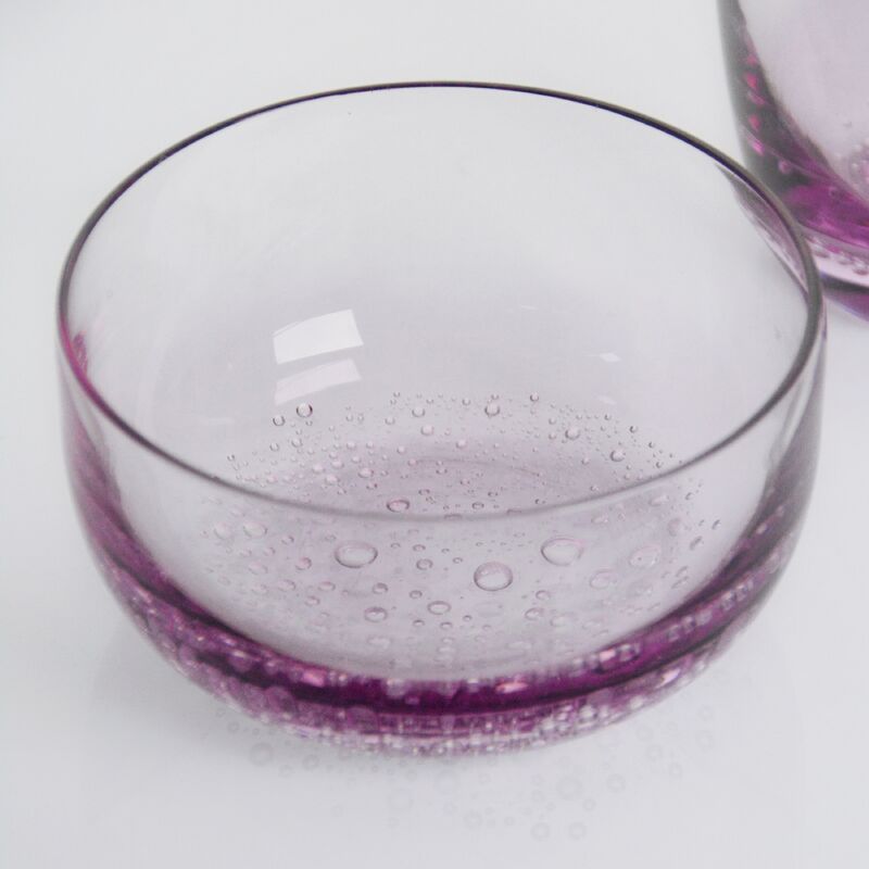 chất lượng Crystal Wine Glass handblown with subtle trapped bubbles and a soft lavender to clear gradient combining beauty and durability nhà máy sản xuất