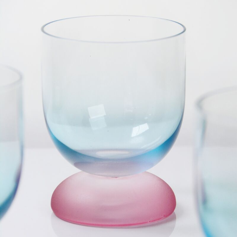 chất lượng Handblown Crystal Wine Glass Goblet with Two-color Gradient and Frosted Base for 300ml Wine Cocktail & Home Decor nhà máy sản xuất