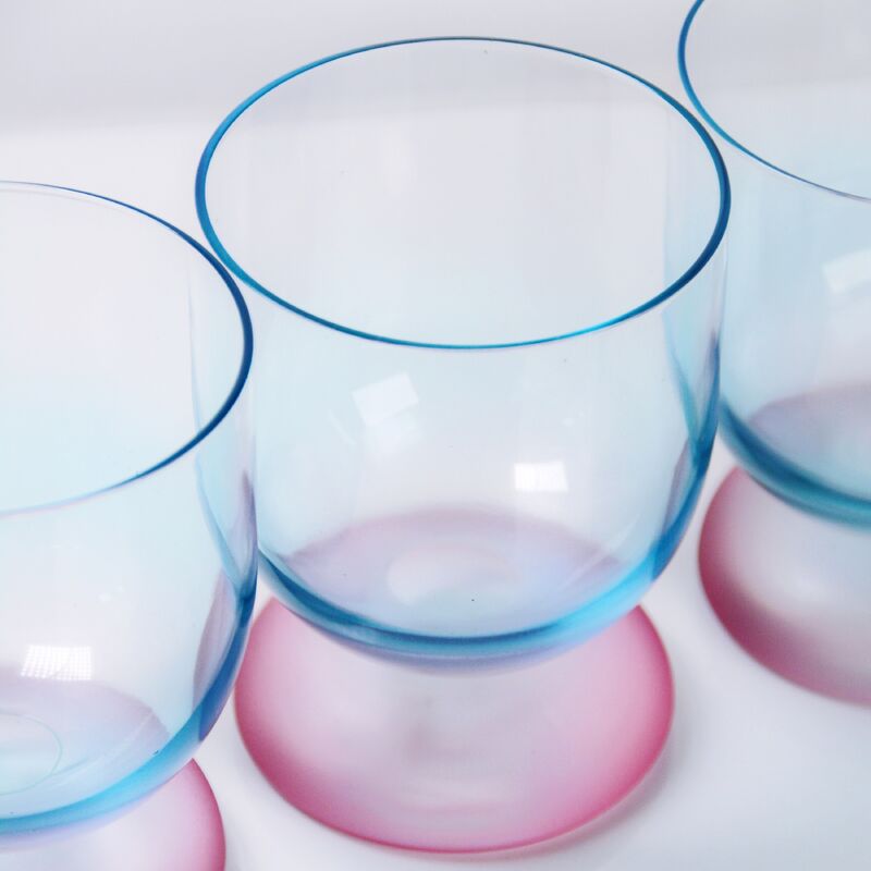 chất lượng Handblown Crystal Wine Glass Goblet with Two-color Gradient and Frosted Base for 300ml Wine Cocktail & Home Decor nhà máy sản xuất