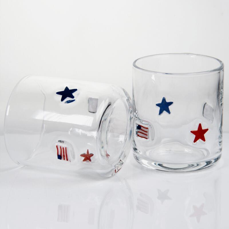 chất lượng Tay thổi thiết kế yêu nước Whiskey Glass với 400ml Capacity - Clear Tumbler cho Whiskey và cocktail nhà máy sản xuất