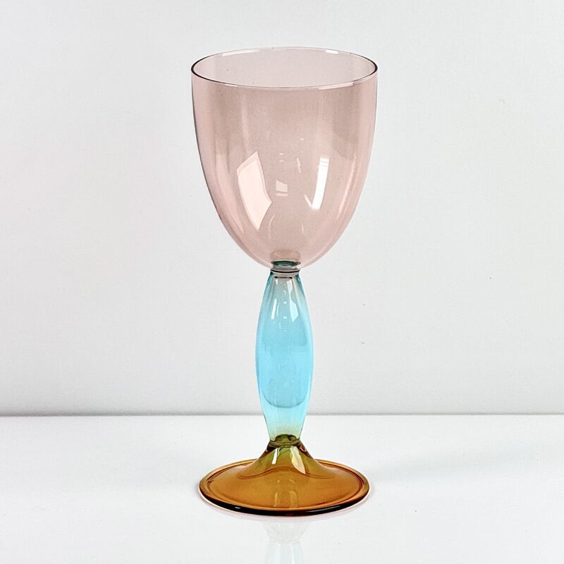 Chất lượng Hand-Blown Gradient Color Borosilicate Wine Glasses, Multi-Color Artistic Stem Goblets for Wine, Cocktail, Home Bar & Party Decor nhà máy