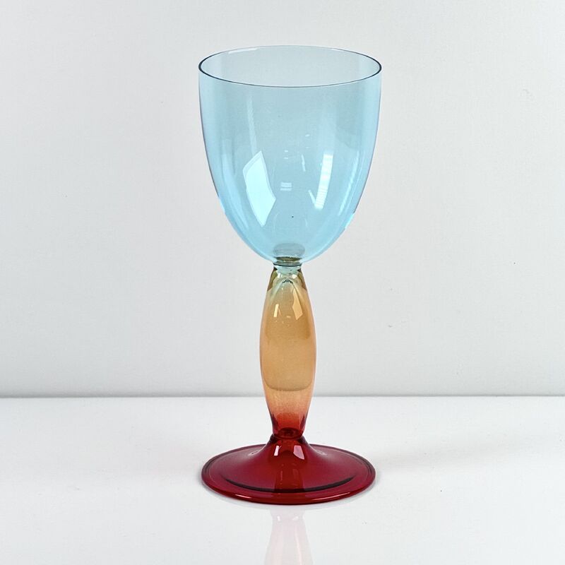 Chất lượng Hand-Blown Gradient Color Borosilicate Wine Glasses, Multi-Color Artistic Stem Goblets for Wine, Cocktail, Home Bar & Party Decor nhà máy