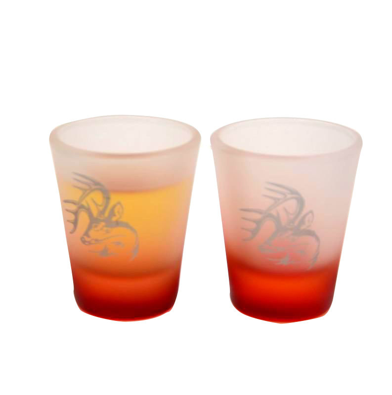 chất lượng 2oz Tinting Color Frozen Matte Unique Shot Glasses nhà máy sản xuất