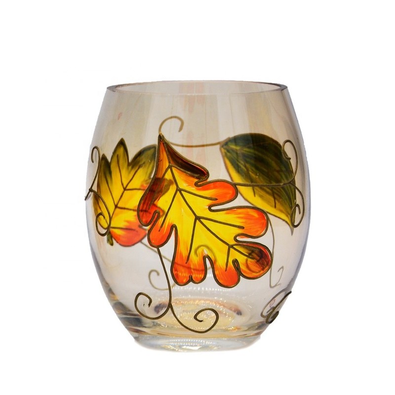 chất lượng Egg Shaped Beautiful Color Glass Cylinder Candle Holders , Glass Votive Candle Holders nhà máy sản xuất