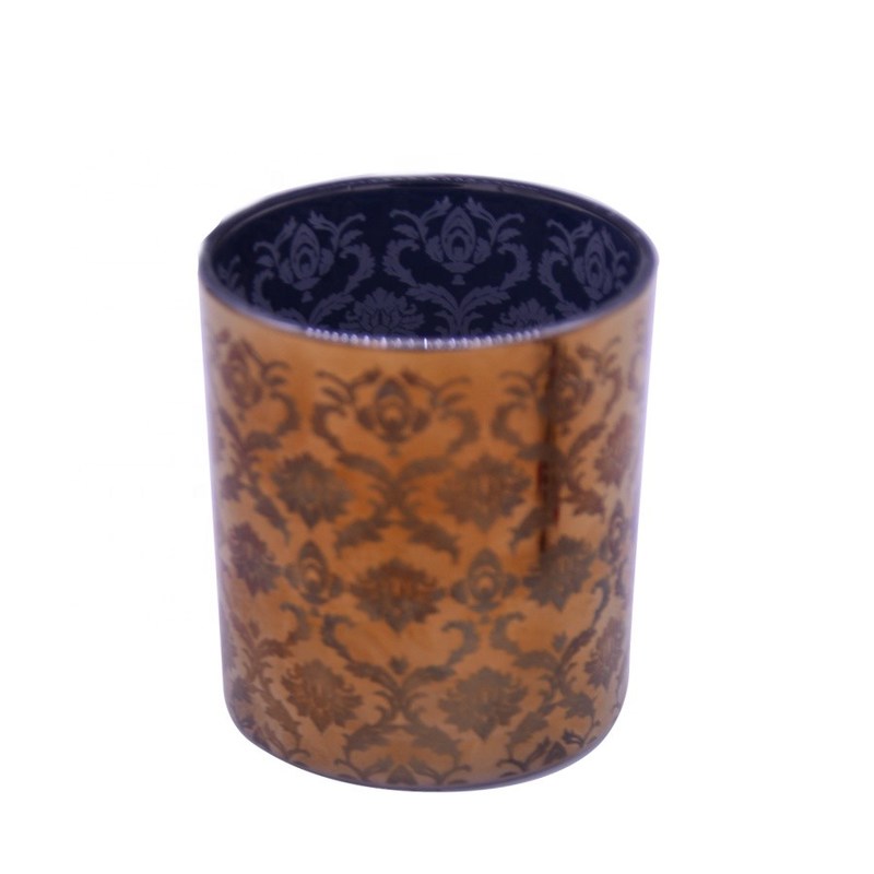 chất lượng Copper Glass Candle Holders With Laser Engrave Pattern nhà máy sản xuất