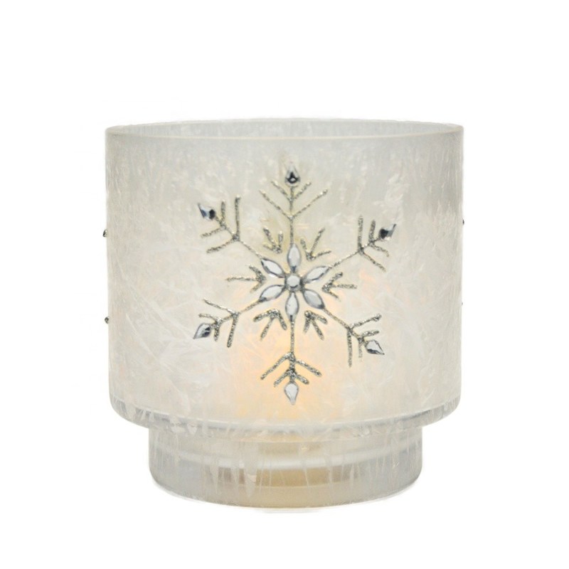 chất lượng Snow Flake Glass Candle Holders nhà máy sản xuất
