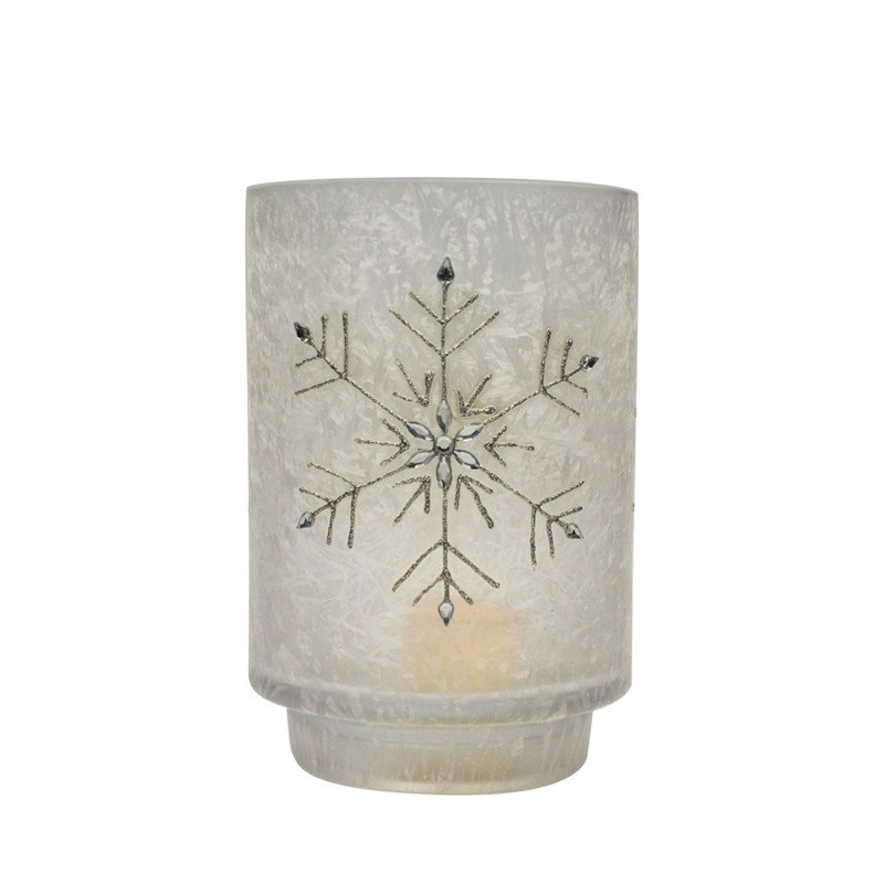 chất lượng Snow Flake Glass Candle Holders nhà máy sản xuất