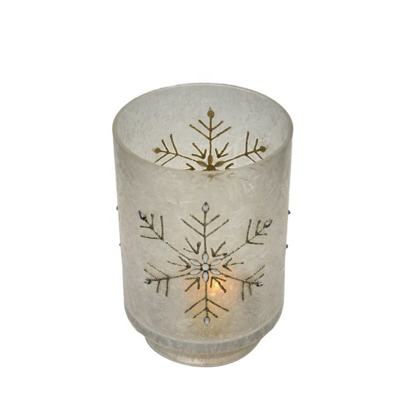 chất lượng Snow Flake Glass Candle Holders nhà máy sản xuất