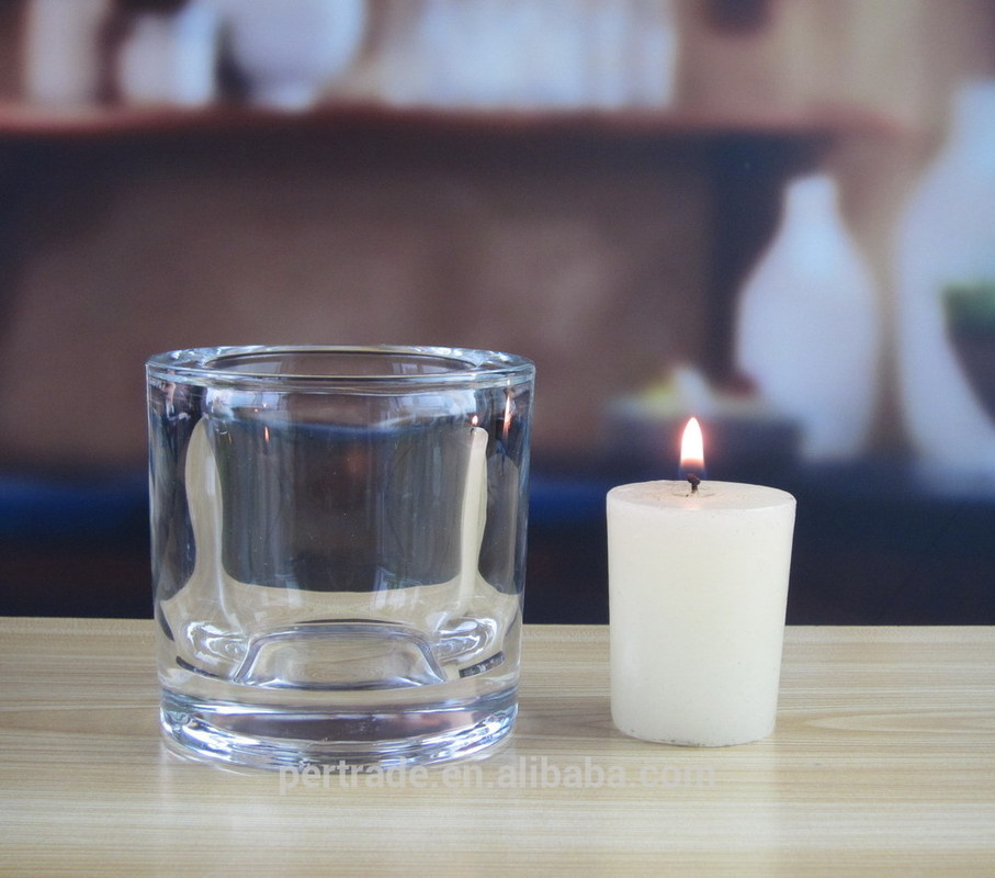 chất lượng Thick Wall Glass Cylinder Candle Holders For Table Decoration nhà máy sản xuất