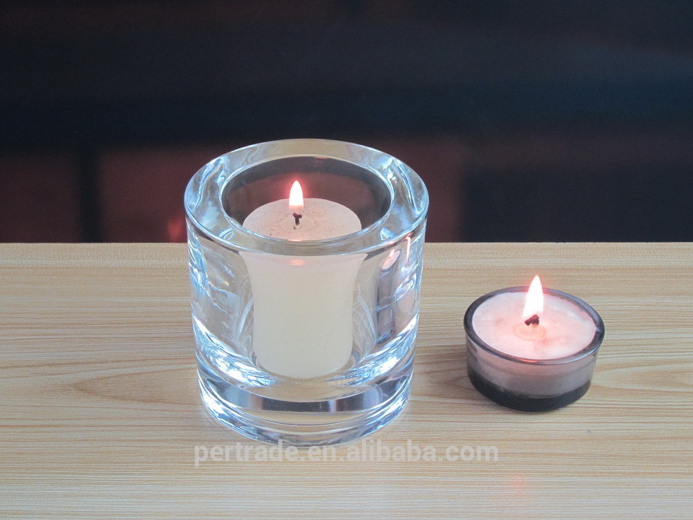 chất lượng Thick Wall Glass Cylinder Candle Holders For Table Decoration nhà máy sản xuất