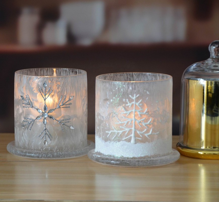 chất lượng Frost Glass Candle Holders , Glass Cylinder Candle Holders For Holiday Decoration nhà máy sản xuất