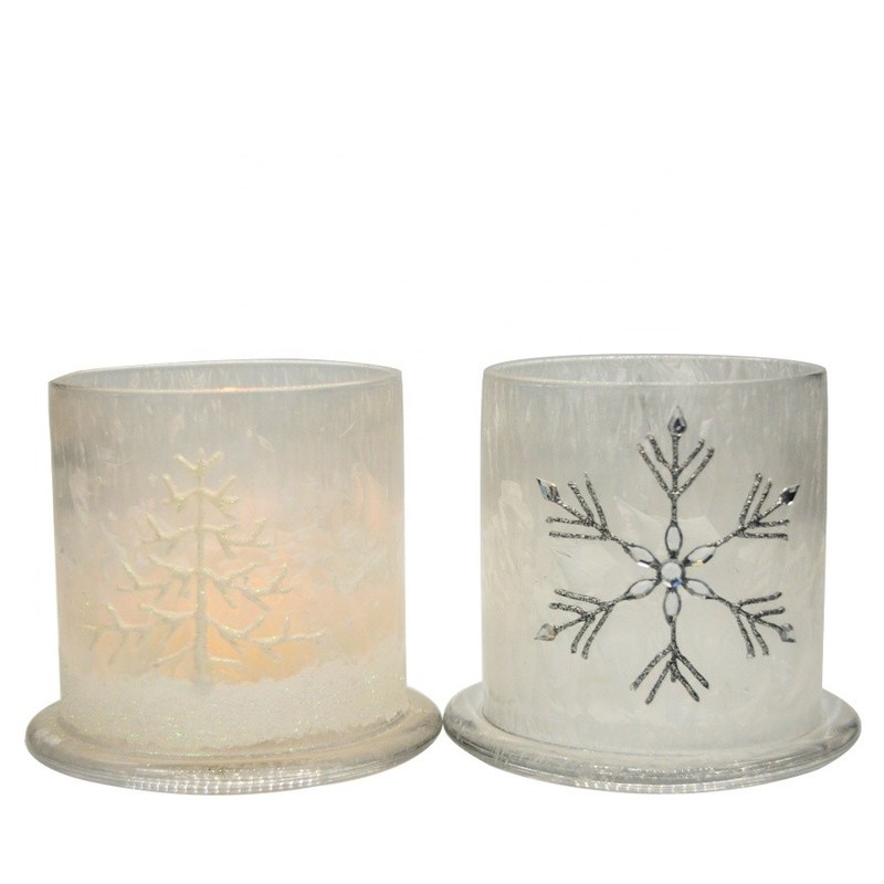 chất lượng Frost Glass Candle Holders , Glass Cylinder Candle Holders For Holiday Decoration nhà máy sản xuất