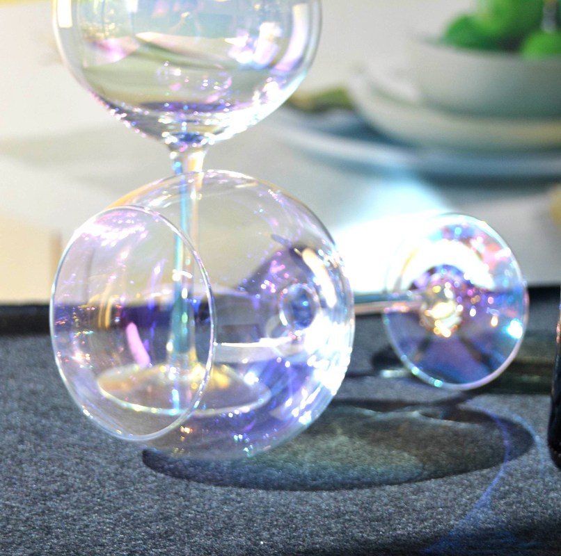 chất lượng Giant Rainbow Color Balloon Shape 23 Oz Crystal Wine Glasses nhà máy sản xuất