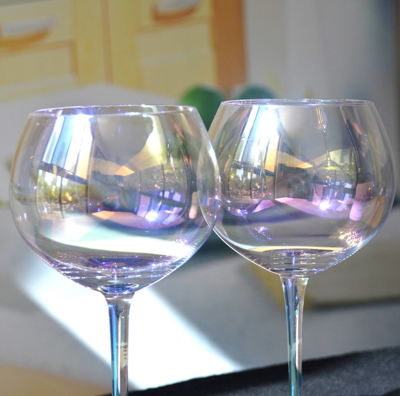 chất lượng Giant Rainbow Color Balloon Shape 23 Oz Crystal Wine Glasses nhà máy sản xuất