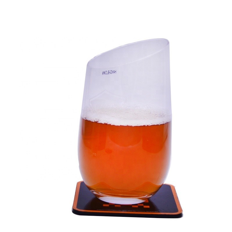 chất lượng Bevel Oblique Edge Stemless Crystal Wine Glass With Angle Top nhà máy sản xuất