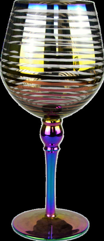 chất lượng Laser Circles Pattern Iridescent Crystal Wine Glass With Pearl Stem nhà máy sản xuất