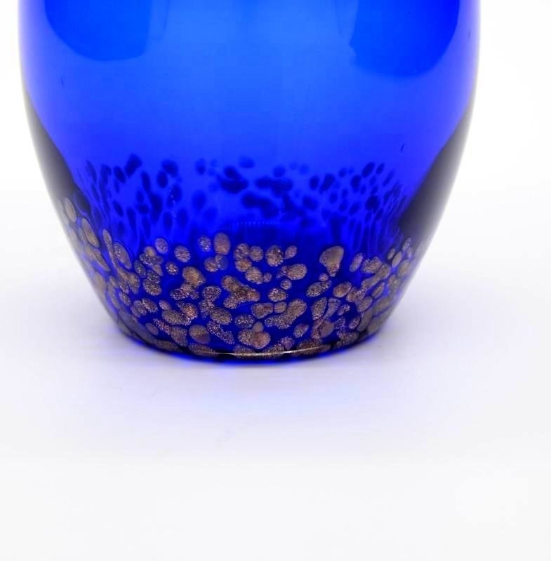 chất lượng Handblowned Blue Rock Golden Dots Crystal Wine Glass nhà máy sản xuất