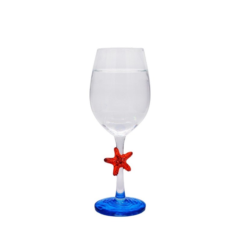 chất lượng Creative Sea Animal Stem Crystal Wine Glass For Summer Holiday nhà máy sản xuất