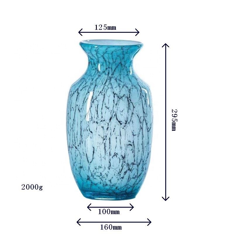 chất lượng Oriental Color Marble Decorative Glass Vase , Tall Centerpiece Vases For Hotle nhà máy sản xuất