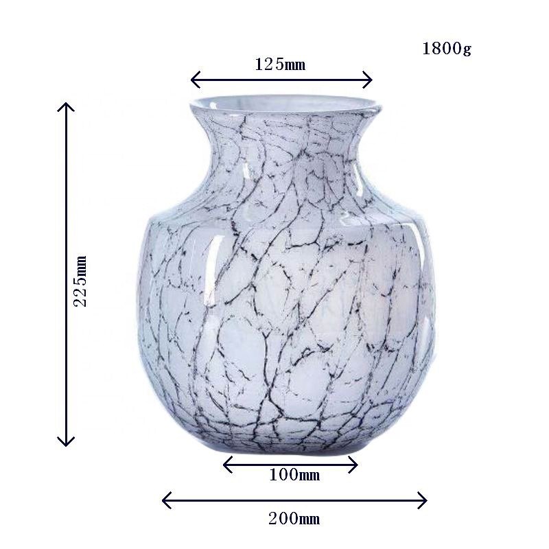 chất lượng Marble Stripes Large Glass Vase Centerpieces nhà máy sản xuất