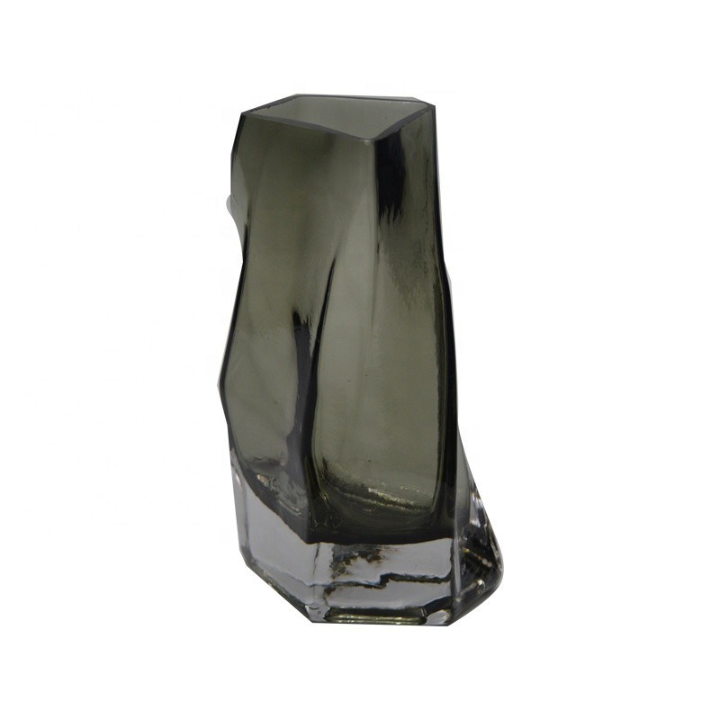 chất lượng 3 Size Warped Grey Color Tall Centerpiece Vases nhà máy sản xuất