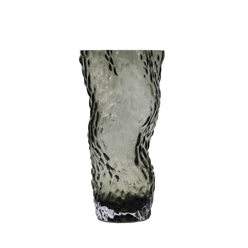 chất lượng Tree Stump Shaped Customize Color Decorative Glass Vase nhà máy sản xuất