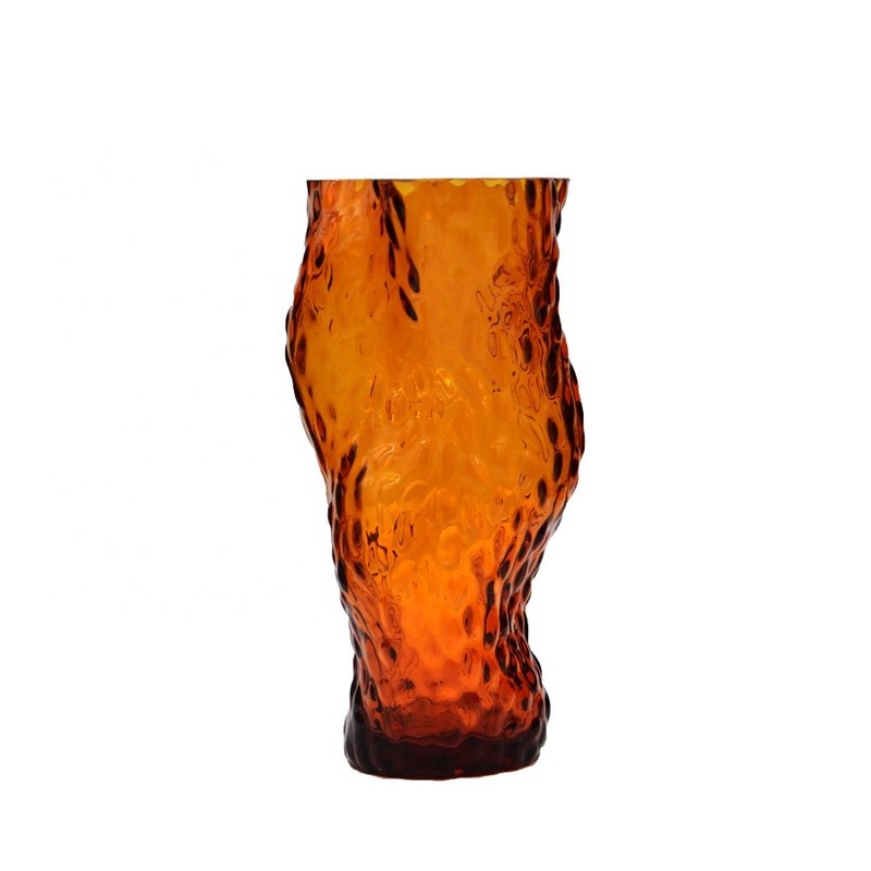 chất lượng Tree Stump Shaped Customize Color Decorative Glass Vase nhà máy sản xuất