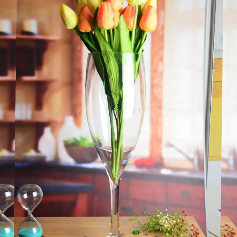 chất lượng Europe Style Long Stem Glass Vase Centerpiece For Party nhà máy sản xuất