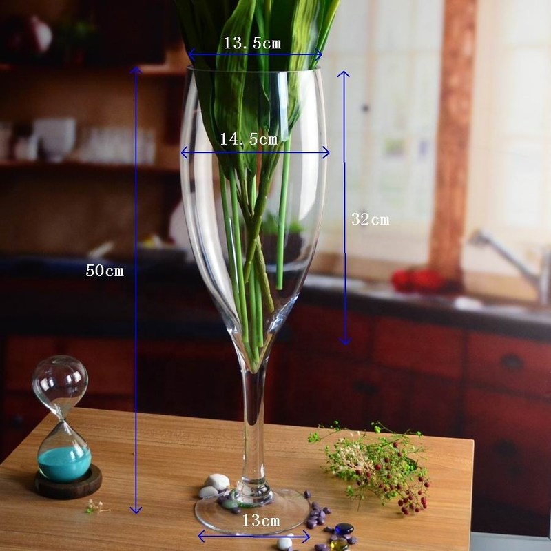chất lượng Europe Style Long Stem Glass Vase Centerpiece For Party nhà máy sản xuất