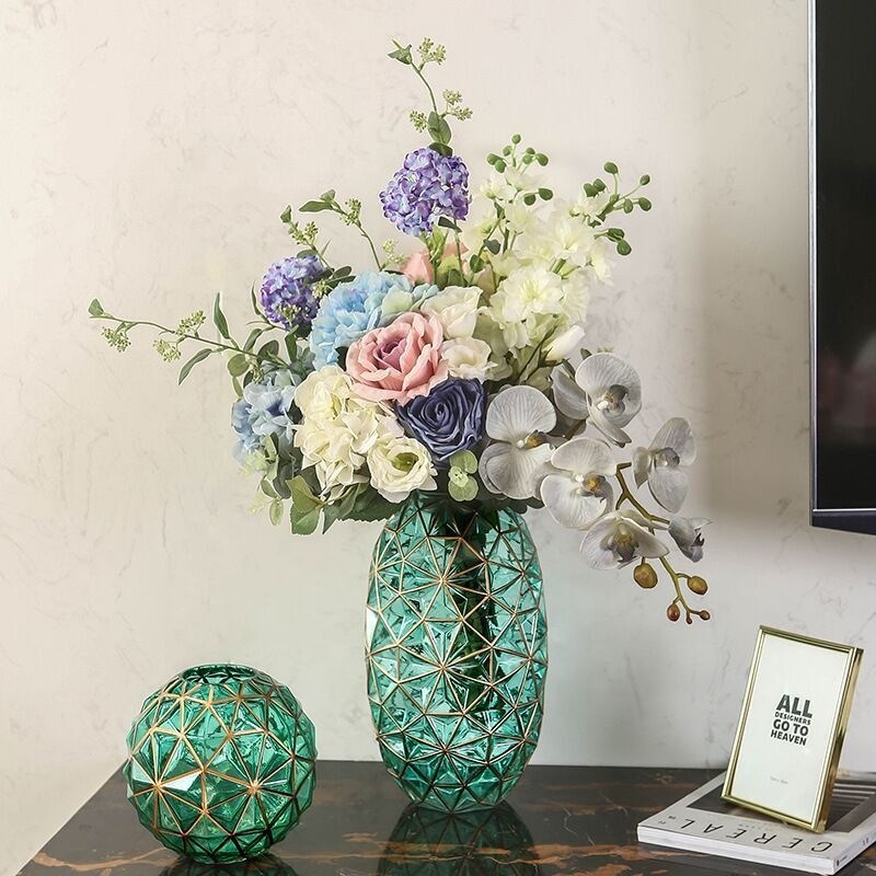 chất lượng Creative Handpainted Decorative Glass Vase For Wedding nhà máy sản xuất