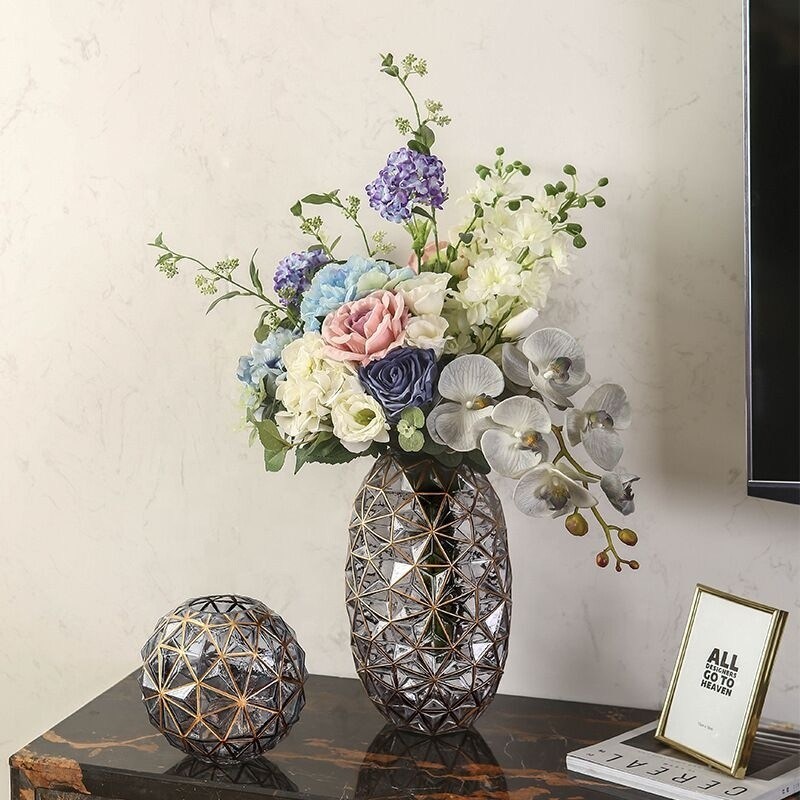 chất lượng Creative Handpainted Decorative Glass Vase For Wedding nhà máy sản xuất