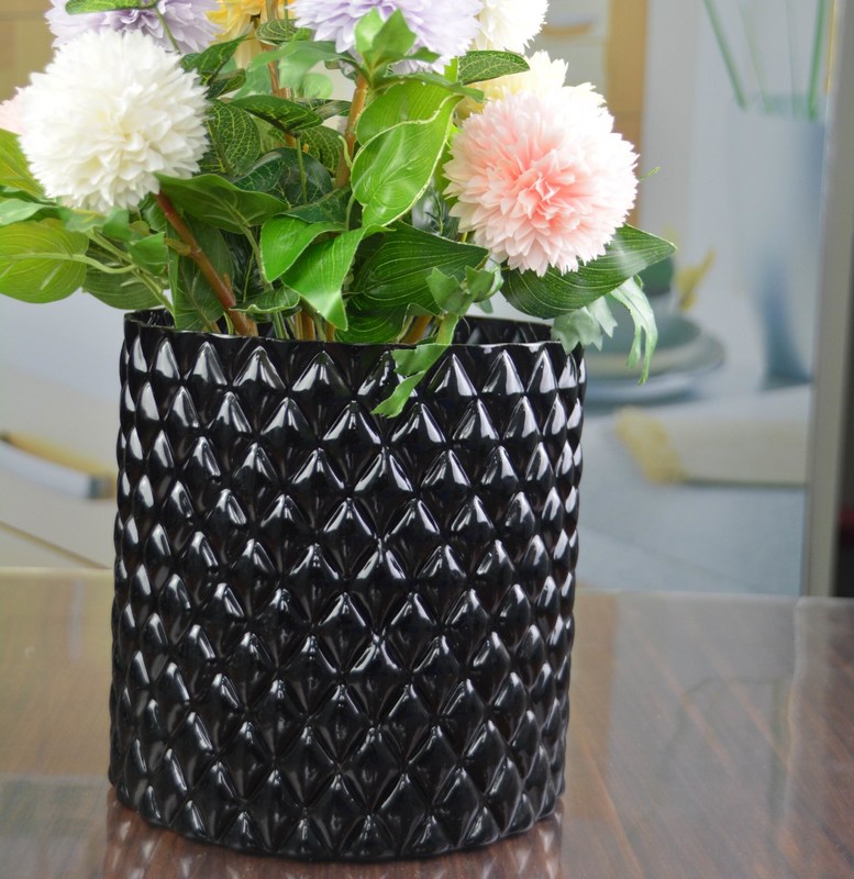 chất lượng Emobossed Decorative Glass Vase nhà máy sản xuất