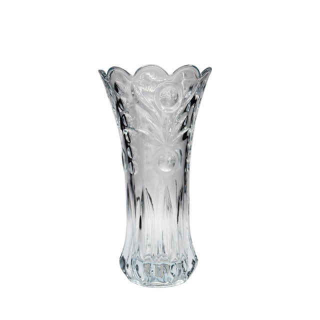 chất lượng Bohemian Style Crystal Embossed Pattern Decorative Glass Vase nhà máy sản xuất