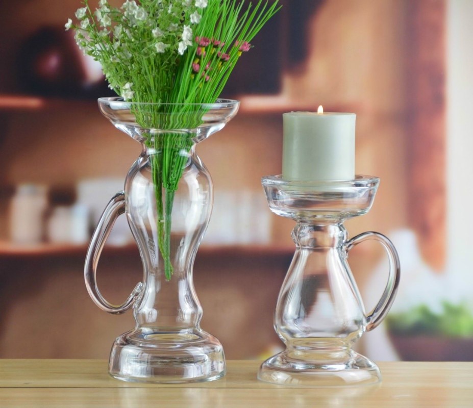 chất lượng New Design Hand Blown Decorative Glass Vase With Handle nhà máy sản xuất