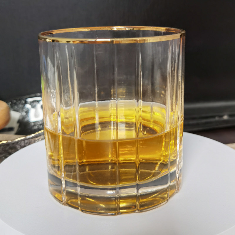 chất lượng Customized Gold Rim Whole Set Handmade Whiskey Glass nhà máy sản xuất