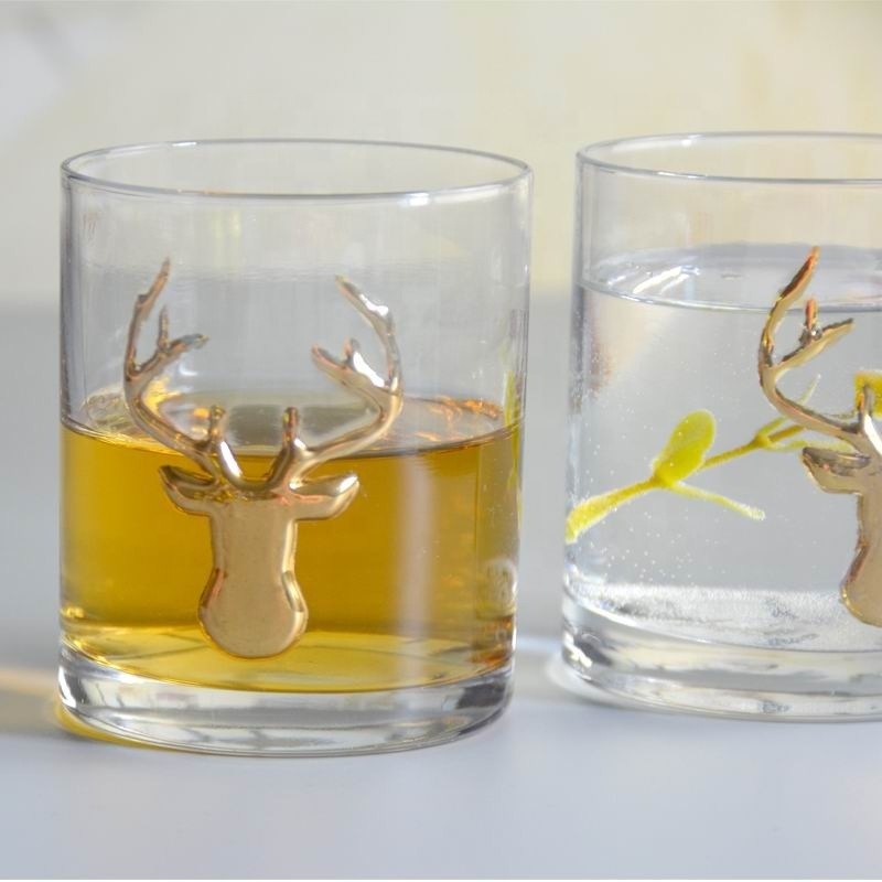 chất lượng Decorative Round Personalised Whisky Glass For Christmas nhà máy sản xuất
