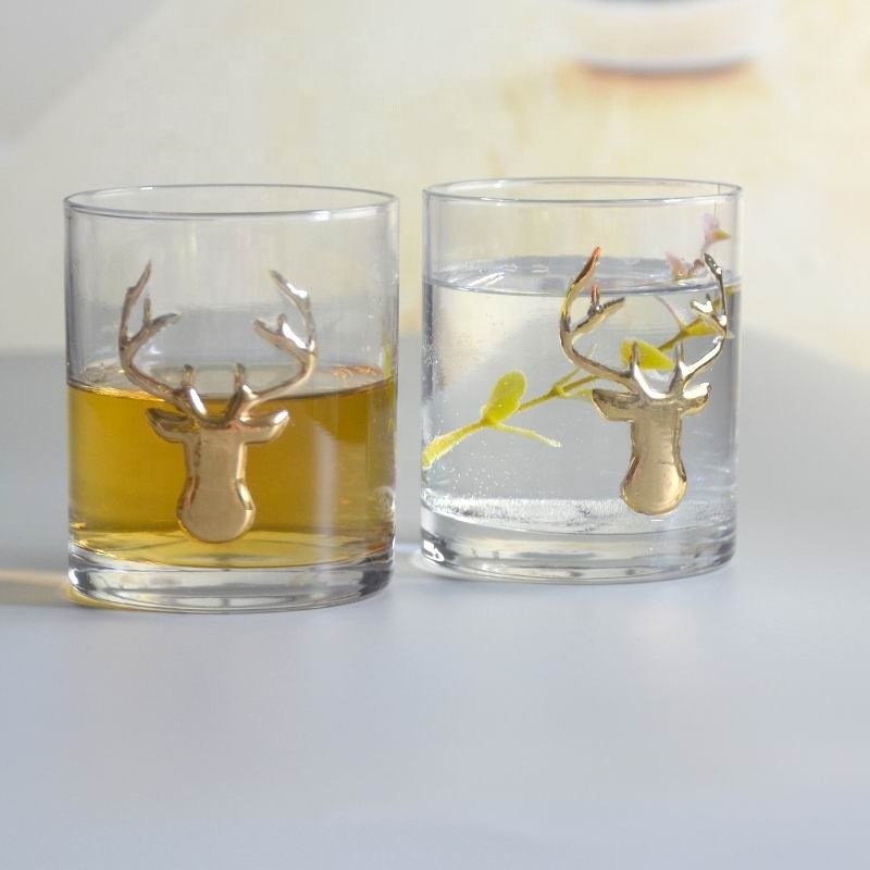 chất lượng Decorative Round Personalised Whisky Glass For Christmas nhà máy sản xuất