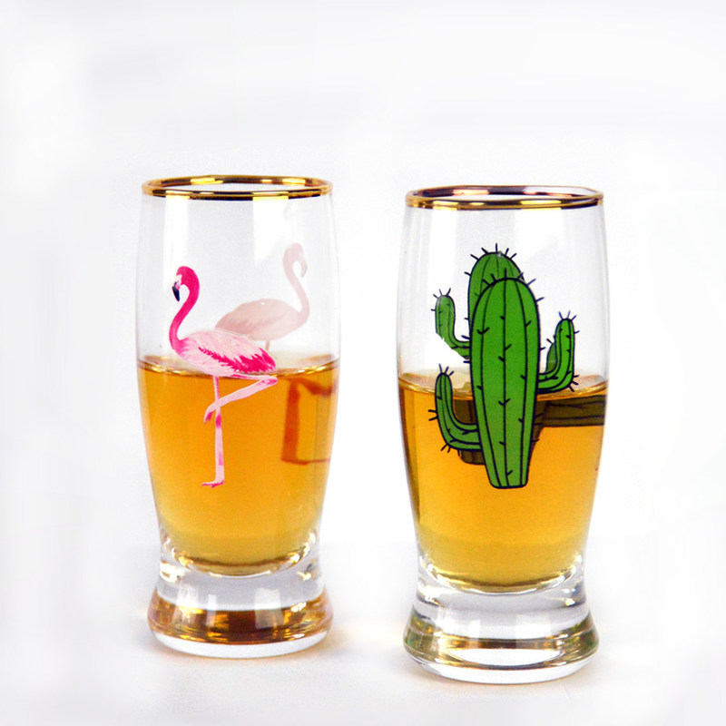 chất lượng Color Decal Printed Unique Shot Glasses nhà máy sản xuất