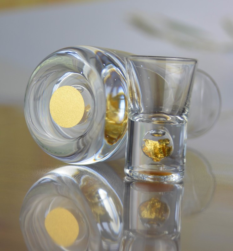 chất lượng Gold Foil Bottom Shot Glass Set nhà máy sản xuất