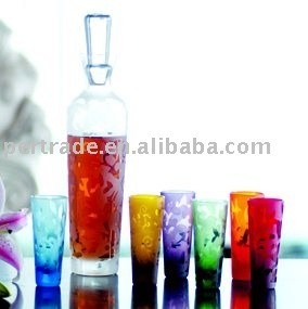 chất lượng Round Shape 6 Color Unique Shot Glass Set For Vodka nhà máy sản xuất