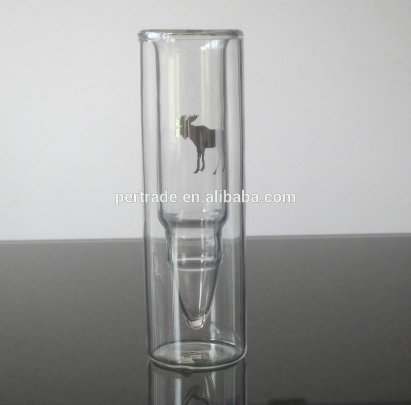 chất lượng Bullet Shaped Double Wall 45ml Unique Shot Glasses nhà máy sản xuất