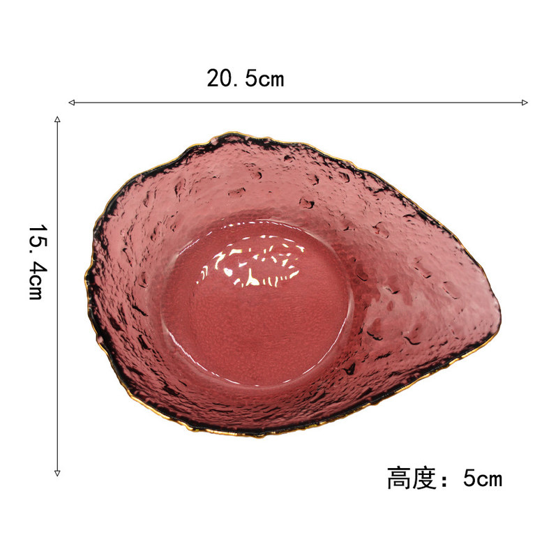 chất lượng Irregular shaped Colored Creative Glass Charger Plates nhà máy sản xuất