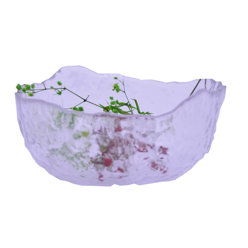 chất lượng Hammered Pattern Irregular Shape Crystal Salad Serving Bowl nhà máy sản xuất